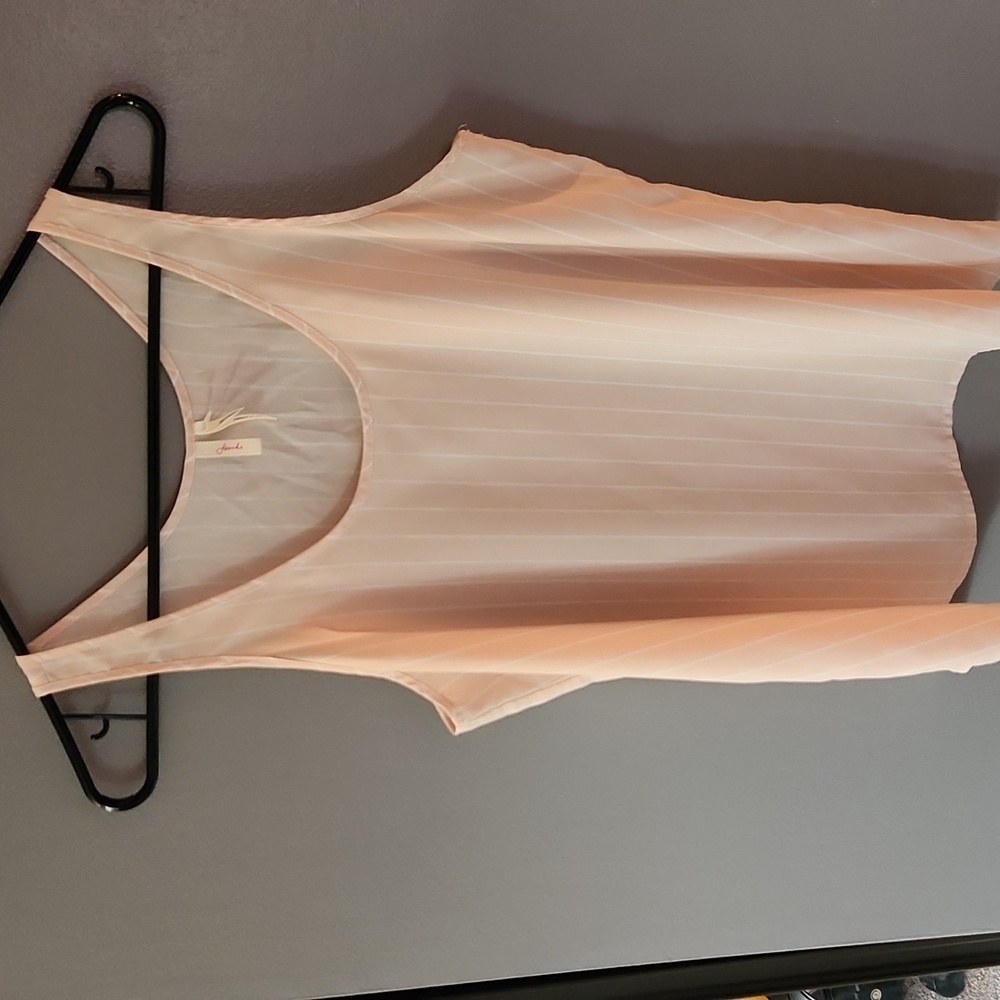 Frenchi Scoop Neck Pin Strip Tank Top